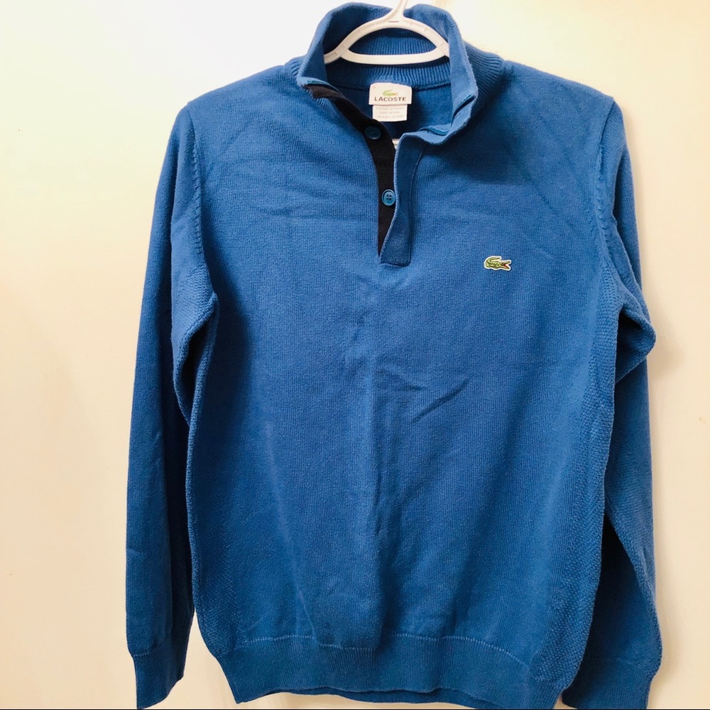 LACOSTE quarter zip pullover sweater